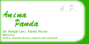 anina panda business card